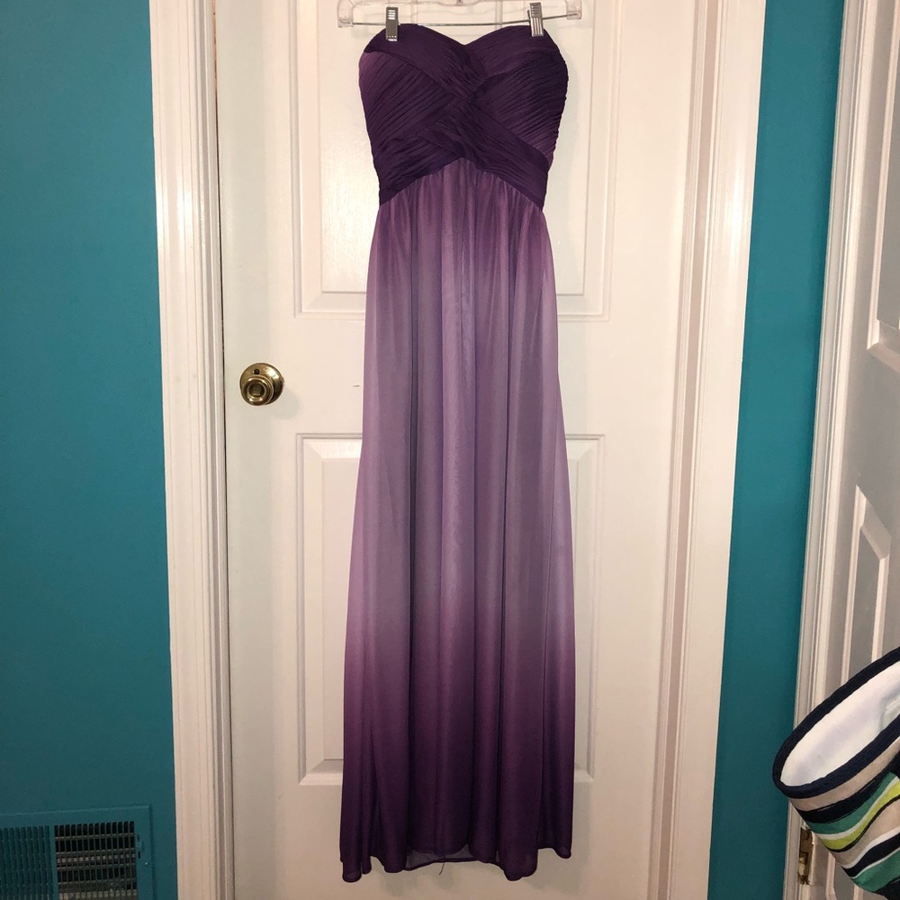 Purple ombré prom dress